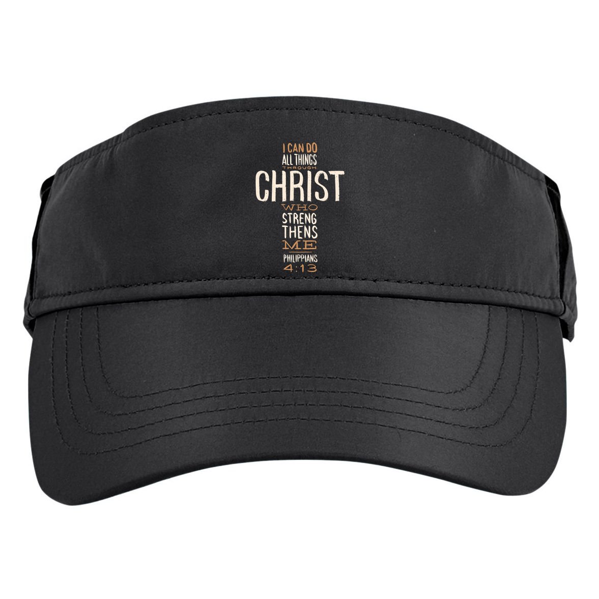 Christian Quote I Can Do All Things Through Christ Who Strengthens Me Adult Drive Performance Visor