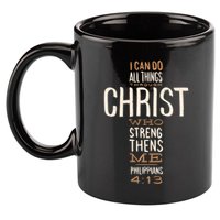 Christian Quote I Can Do All Things Through Christ Who Strengthens Me 11oz C Handle Ceramic Mug