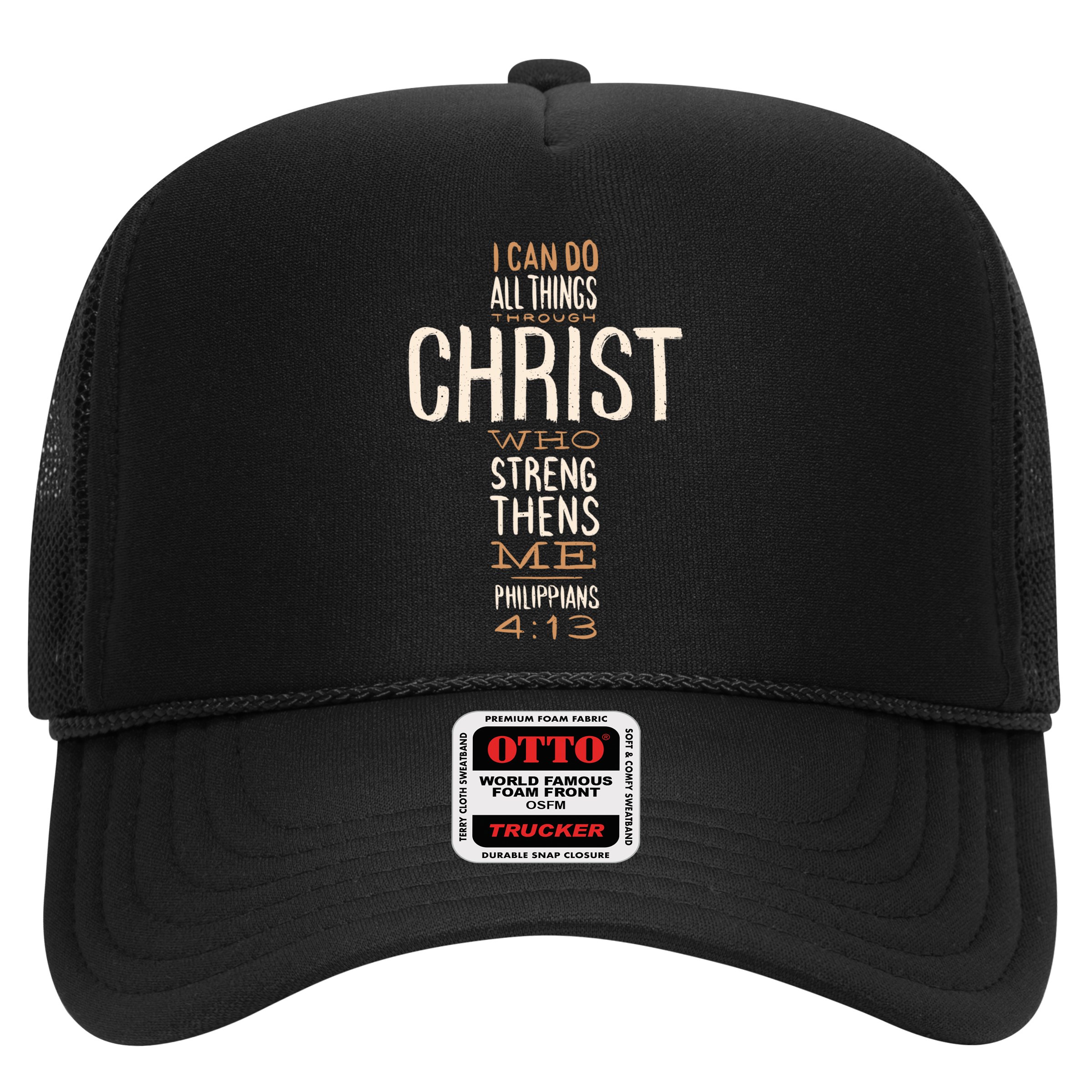 Christian Quote I Can Do All Things Through Christ Who Strengthens Me Hat