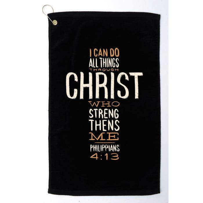 Christian Quote I Can Do All Things Through Christ Who Strengthens Me Golf Towel