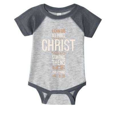 Christian Quote I Can Do All Things Through Christ Who Strengthens Me Infant Baby Jersey Bodysuit