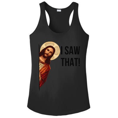 Cute Quote Jesus Meme I Saw That Christian God Ladies PosiCharge Competitor Racerback Tank