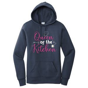 Cooking Queen Kitchen Funny Gift For Chef Culinary Student Cool Gift Women's Pullover Hoodie