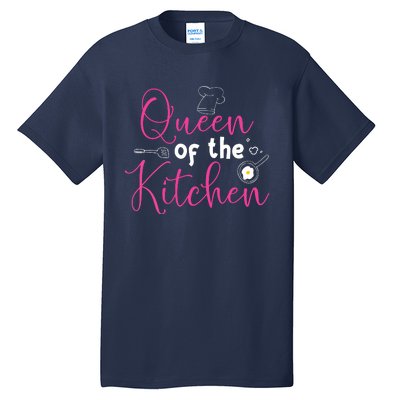 Cooking Queen Kitchen Funny Gift For Chef Culinary Student Tall T-Shirt