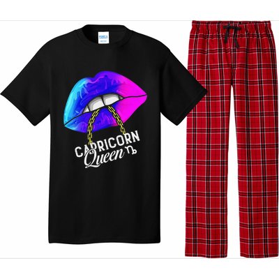 Capricorn Queen Lips Zodiac Astrology Horoscope Pajama Set