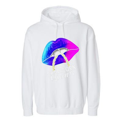 Capricorn Queen Lips Zodiac Astrology Horoscope Garment-Dyed Fleece Hoodie