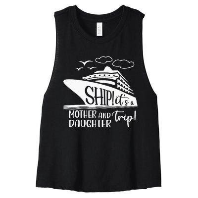 Cute Quote Mother Daughter Trip Cruise Vacation Mother's Day Women's Racerback Cropped Tank