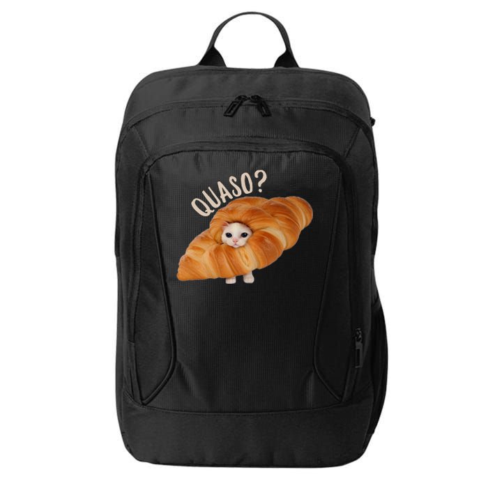 Croissant Quasocat Meme For Wo Vintage Croissant City Backpack