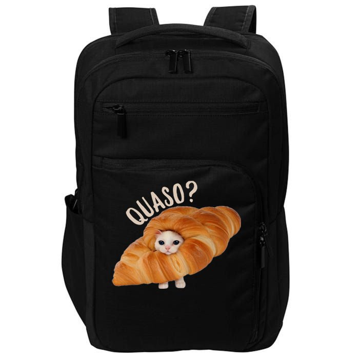 Croissant Quasocat Meme For Wo Vintage Croissant Impact Tech Backpack