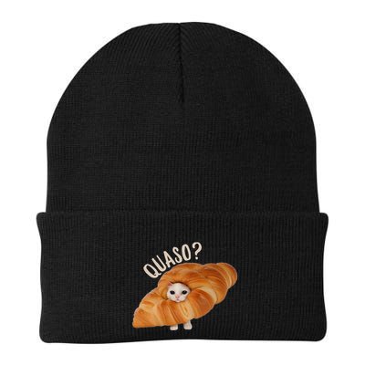 Croissant Quasocat Meme For Women Vintage Croissant Cat Meme Beanie