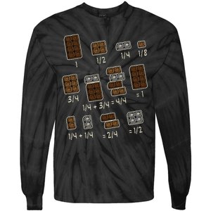 Chocolate Quick Maths Fraction Fractions Dear Math Teachers Tie-Dye Long Sleeve Shirt