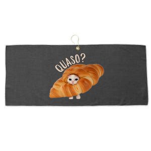 Croissant Quaso Meme Cat Cake Pet Lover Large Microfiber Waffle Golf Towel