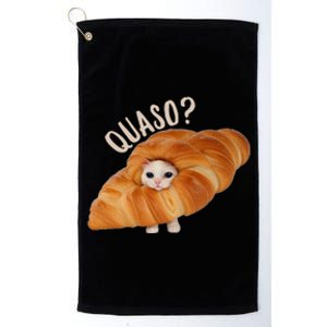 Croissant Quaso Meme Cat Cake Pet Lover Platinum Collection Golf Towel