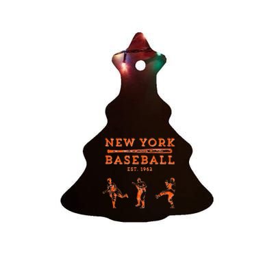 Classic Queens New York Baseball Team Fan Ceramic Tree Ornament