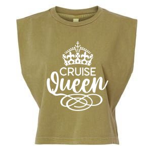 Cruise Queen Ocean Vacation Funny Gift Garment-Dyed Women's Muscle Tee