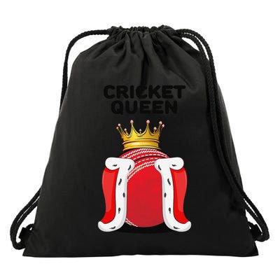  Cricket Queen Player Cricketer Pitch Bowler Coach Drawstring Bag