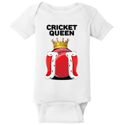  Cricket Queen Player Cricketer Pitch Bowler Coach Baby Bodysuit