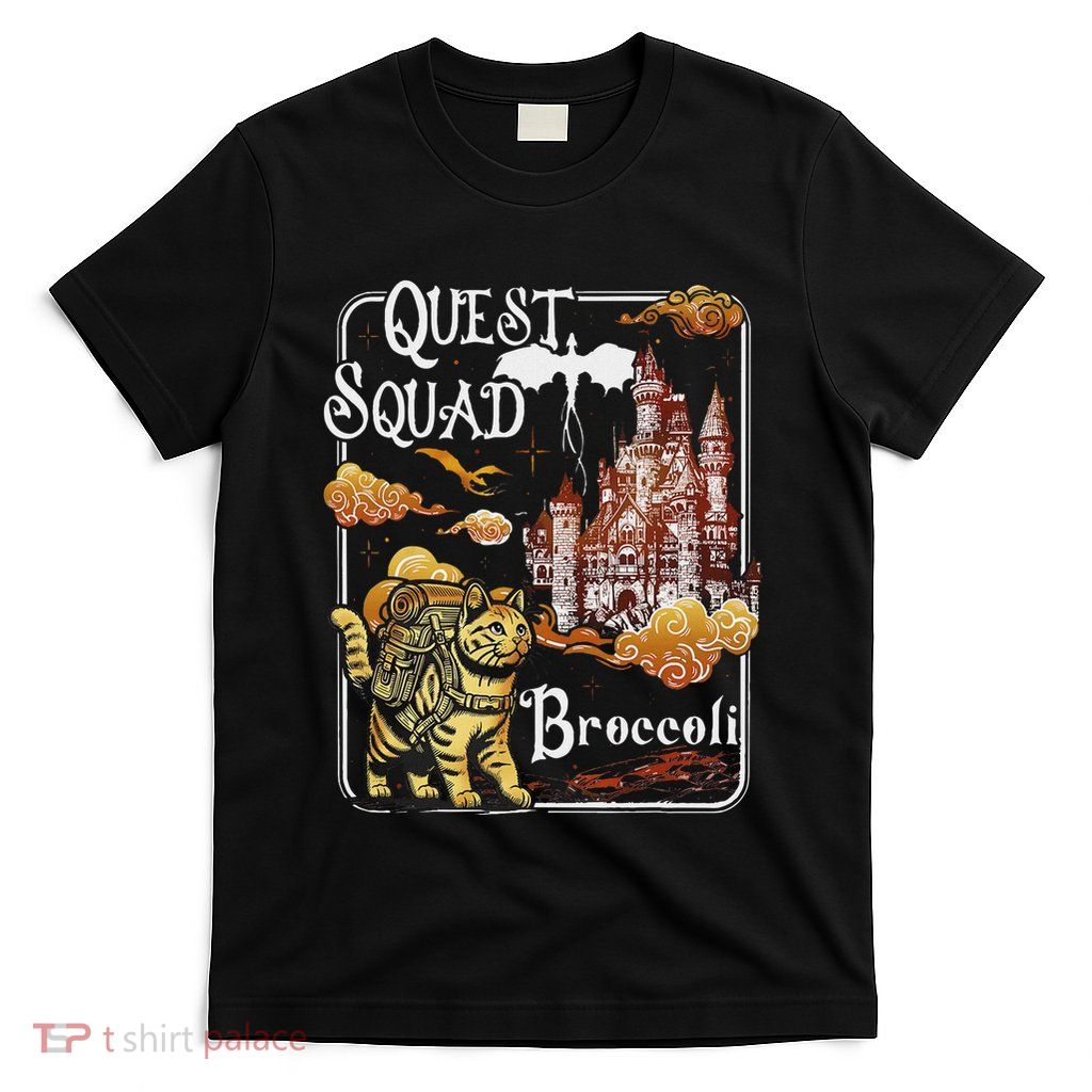 Cat Quest Squad Broccoli T-Shirt