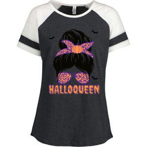 Cute Queen Spooky Funny Halloween Costume Gift Enza Ladies Jersey Colorblock Tee