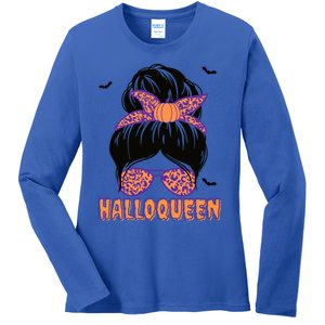 Cute Queen Spooky Funny Halloween Costume Gift Ladies Long Sleeve Shirt