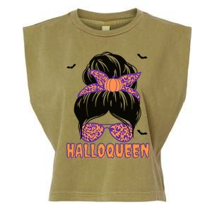 Cute Queen Spooky Funny Halloween Costume Gift Garment-Dyed Women's Muscle Tee