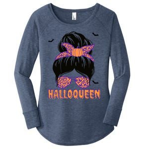 Cute Queen Spooky Funny Halloween Costume Gift Women's Perfect Tri Tunic Long Sleeve Shirt