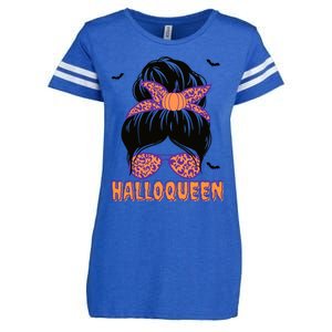 Cute Queen Spooky Funny Halloween Costume Gift Enza Ladies Jersey Football T-Shirt