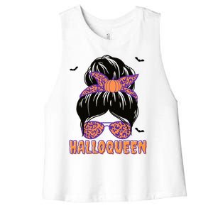 Cute Queen Spooky Funny Halloween Costume Gift Women's Racerback Cropped Tank