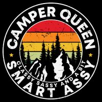 Camper Queen Smart Assy , Classy Sassy And A Bit Logo Camping Impact Tech Backpack