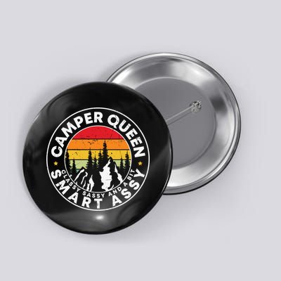 Camper Queen Smart Assy , Classy Sassy And A Bit Logo Camping Button