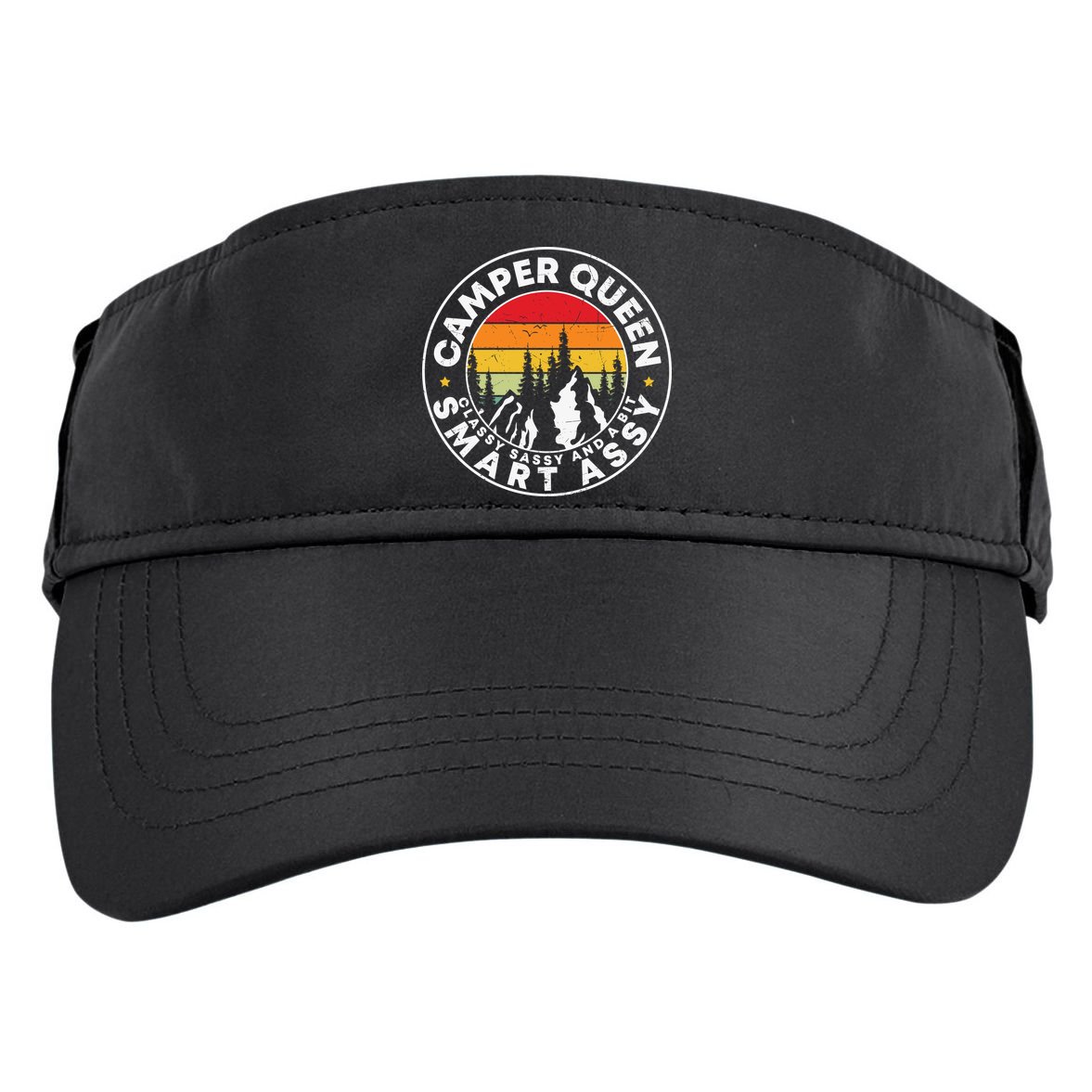 Camper Queen Smart Assy , Classy Sassy And A Bit Logo Camping Adult Drive Performance Visor