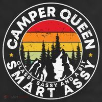Camper Queen Smart Assy , Classy Sassy And A Bit Logo Camping 11oz C Handle Ceramic Mug