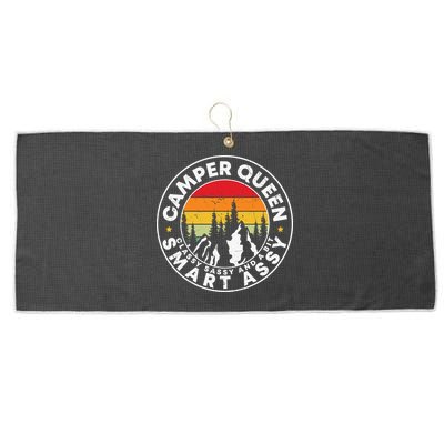 Camper Queen Smart Assy , Classy Sassy And A Bit Logo Camping Large Microfiber Waffle Golf Towel