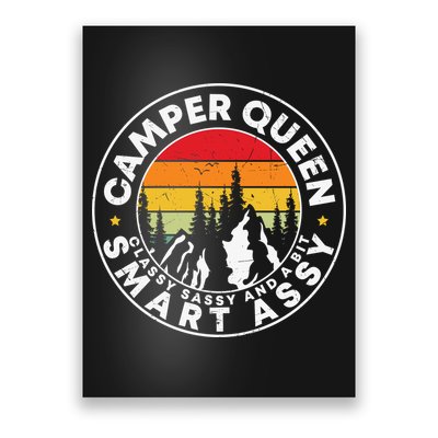 Camper Queen Smart Assy , Classy Sassy And A Bit Logo Camping Poster
