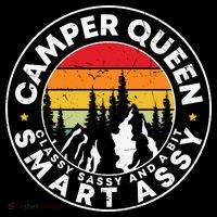 Camper Queen Smart Assy , Classy Sassy And A Bit Logo Camping Poster