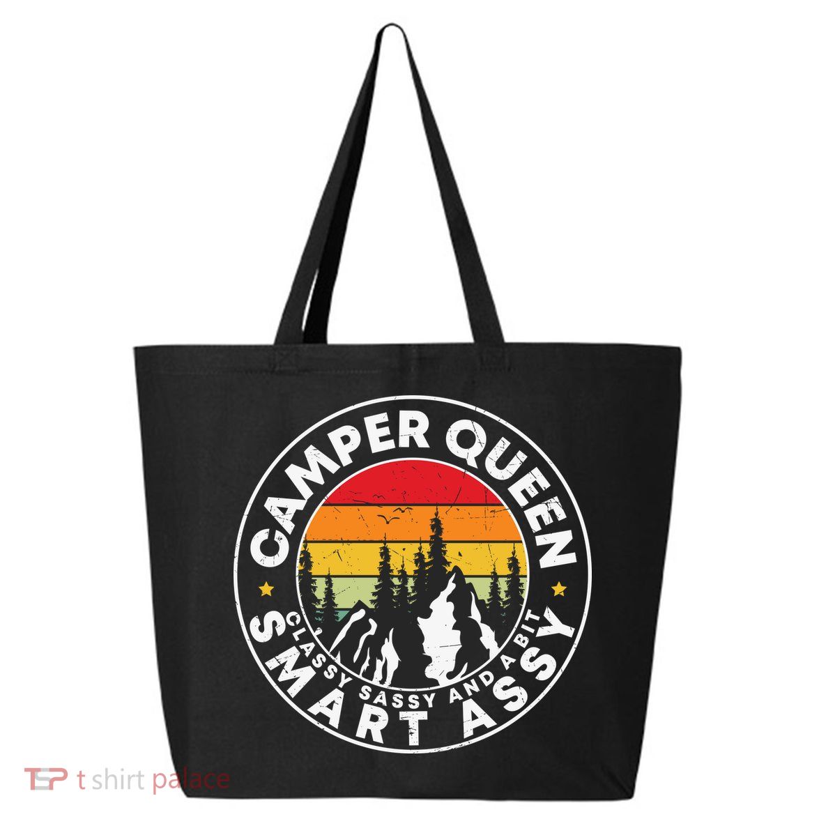 Camper Queen Smart Assy , Classy Sassy And A Bit Logo Camping 25L Jumbo Tote