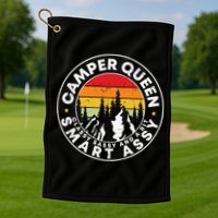 Camper Queen Smart Assy , Classy Sassy And A Bit Logo Camping Golf Towel