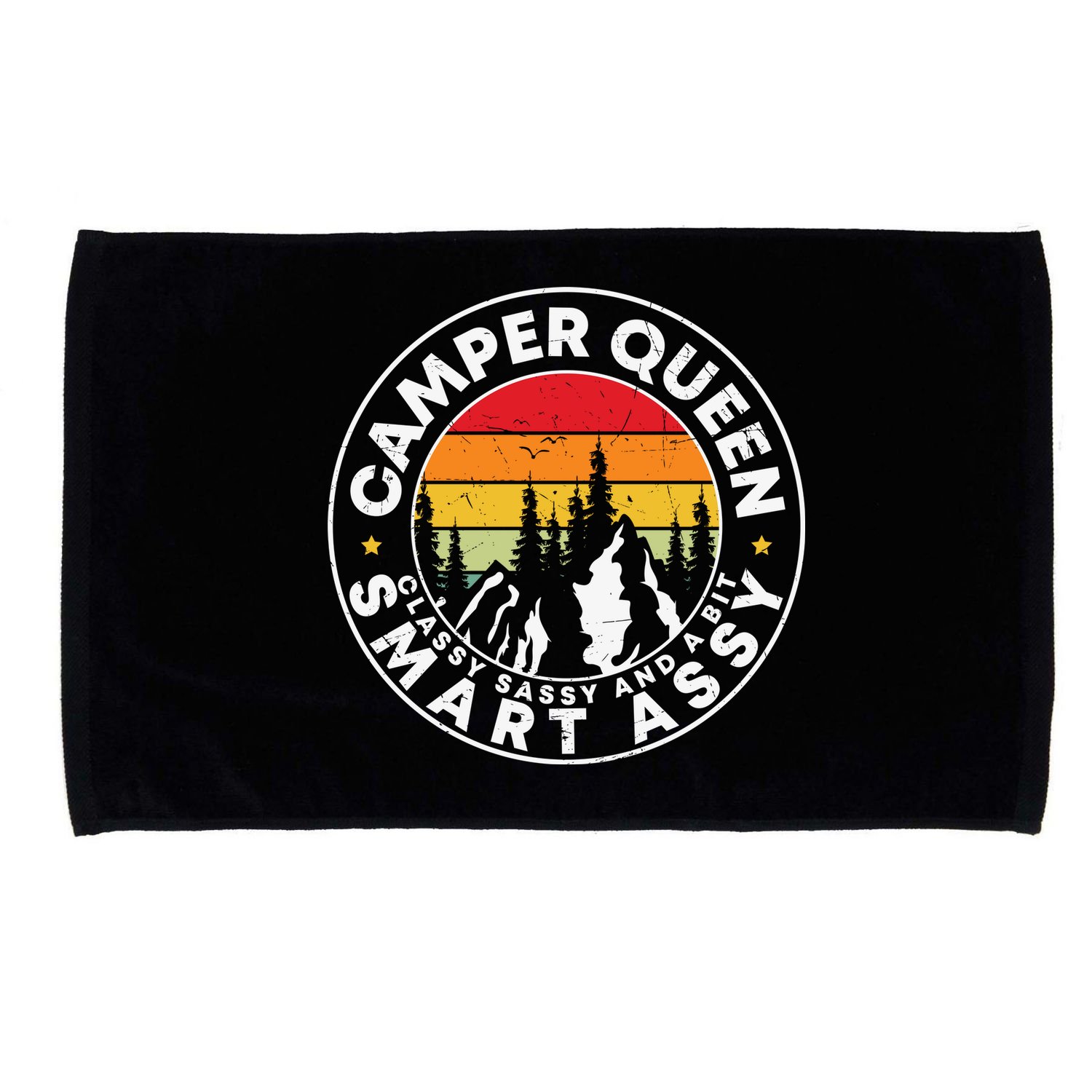 Camper Queen Smart Assy , Classy Sassy And A Bit Logo Camping Microfiber Hand Towel