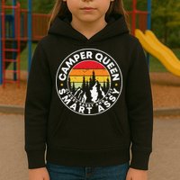 Camper Queen Smart Assy , Classy Sassy And A Bit Logo Camping Kids Hoodie