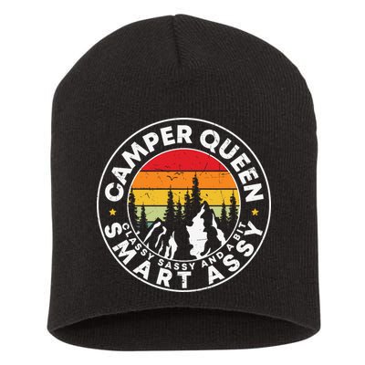 Camper Queen Smart Assy , Classy Sassy And A Bit Logo Camping Short Acrylic Beanie