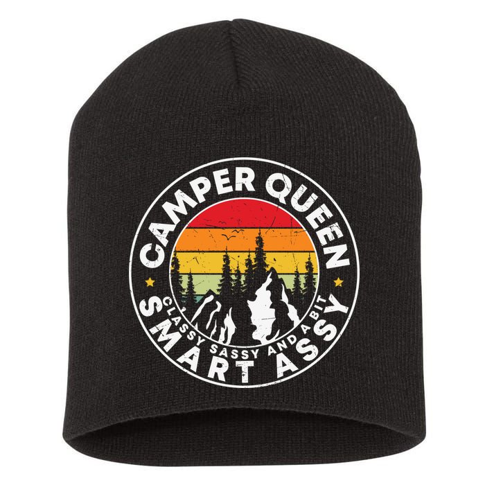 Camper Queen Smart Assy , Classy Sassy And A Bit Logo Camping Short Acrylic Beanie