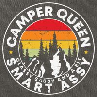 Camper Queen Smart Assy , Classy Sassy And A Bit Logo Camping Cotton Canvas Backpack
