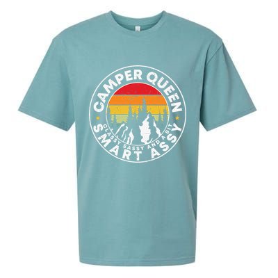 Camper Queen Smart Assy , Classy Sassy And A Bit Logo Camping Sueded Cloud Jersey T-Shirt