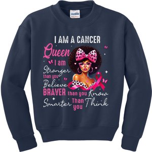 Cancer Queen Sweet As Candy Black Afro Women Birthday Kids Sweatshirt