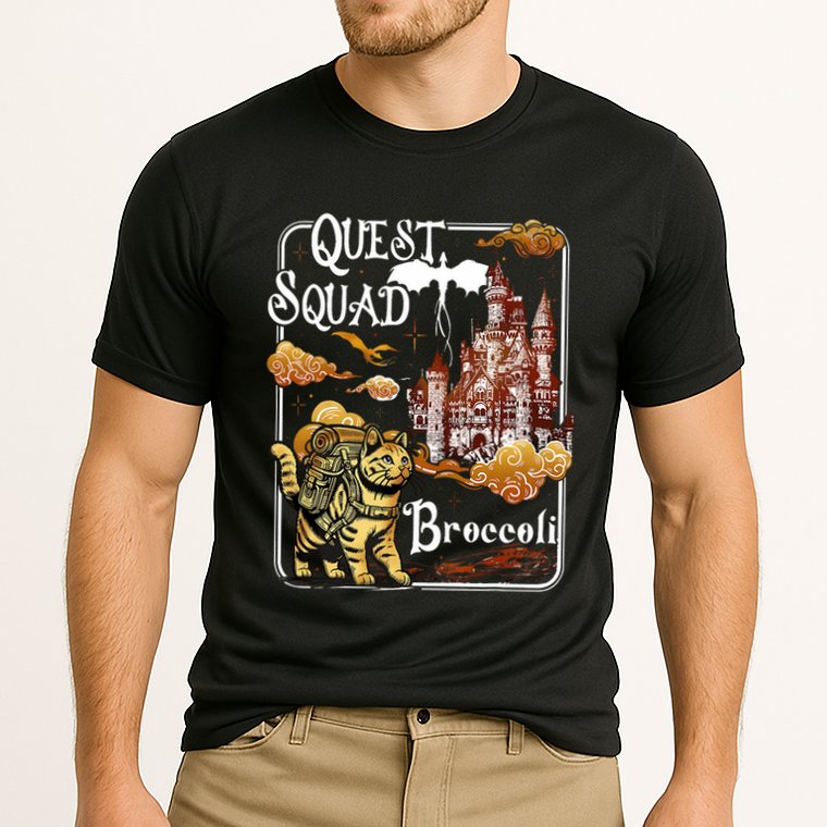 Cat Quest Squad Broccoli Performance Shirt
