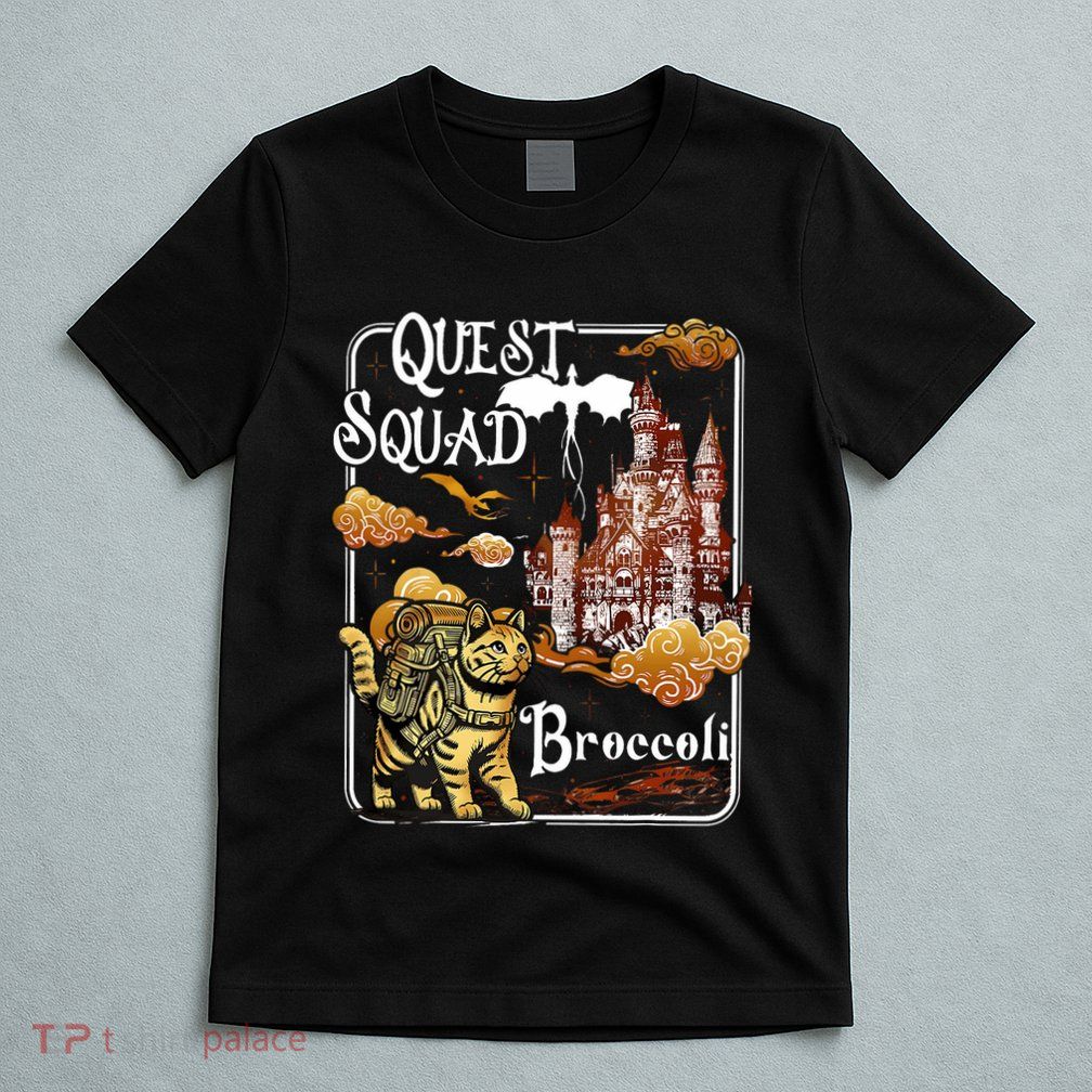 Cat Quest Squad Broccoli T-Shirt