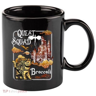 Cat Quest Squad Broccoli 11oz C Handle Ceramic Mug