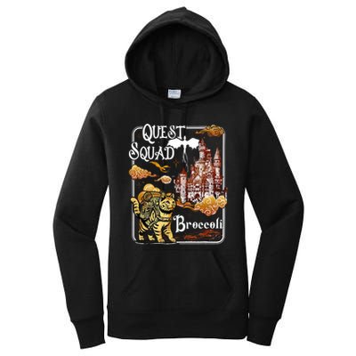 Cat Quest Squad Broccoli Women's Pullover Hoodie