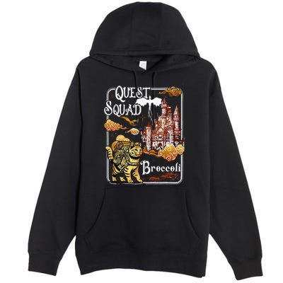 Cat Quest Squad Broccoli Premium Pullover Hoodie