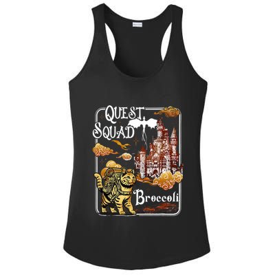 Cat Quest Squad Broccoli Ladies PosiCharge Competitor Racerback Tank